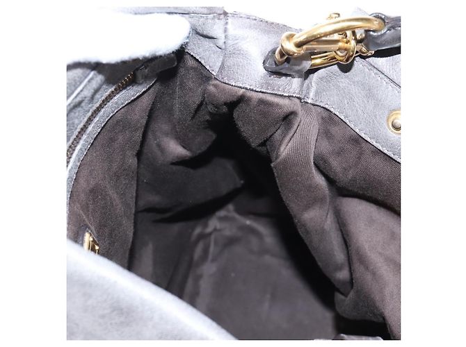 Miu Miu Hand Bag Leather 2way Gray Gold - vista 26
