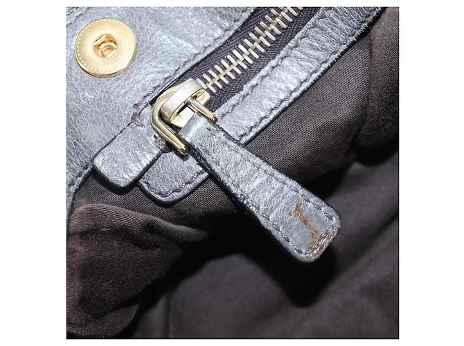 Miu Miu Hand Bag Leather 2way Gray Gold - vista 27