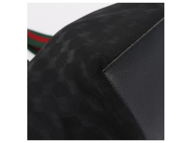 GUCCI GG Canvas Web Sherry Line Hand Bag Nylon Black 131228 - vista 11