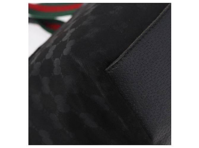 GUCCI GG Canvas Web Sherry Line Hand Bag Nylon Black 131228 - vista 13