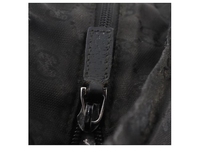 GUCCI GG Canvas Web Sherry Line Hand Bag Nylon Black 131228 - vista 16
