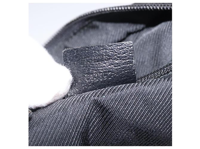 GUCCI GG Canvas Web Sherry Line Hand Bag Nylon Black 131228 - vista 23
