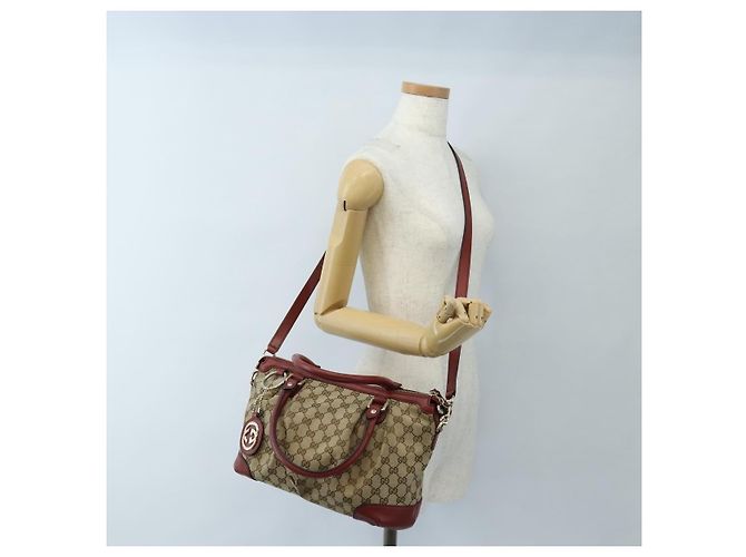 GUCCI GG Canvas Hand Bag 2way Beige Gold 247902 - vista 31