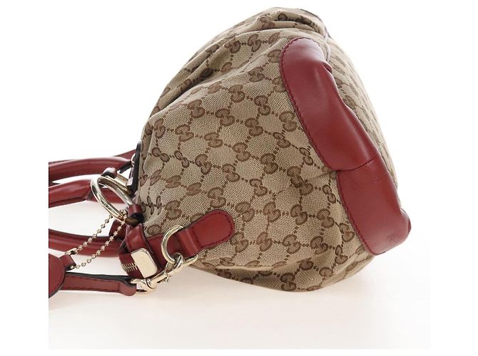 GUCCI GG Canvas Hand Bag 2way Beige Gold 247902 - vista 4