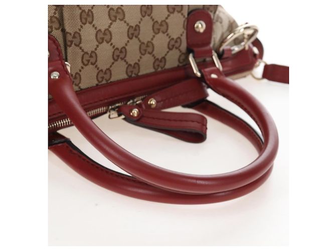 GUCCI GG Canvas Hand Bag 2way Beige Gold 247902 - vista 8