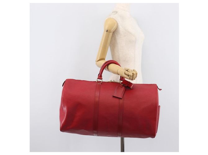 LOUIS VUITTON Epi Keepall 50 Boston Bag Red M42967 LV - vista 23