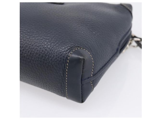 GUCCI Shoulder Bag Leather Navy Silver 007 37 4916 - vista 11