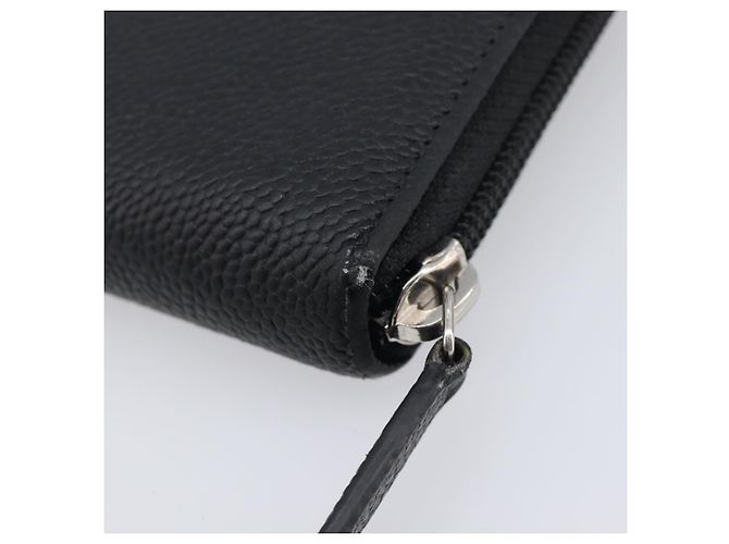 CHANEL Long Wallet Caviar Skin Black Silver CC - vista 10