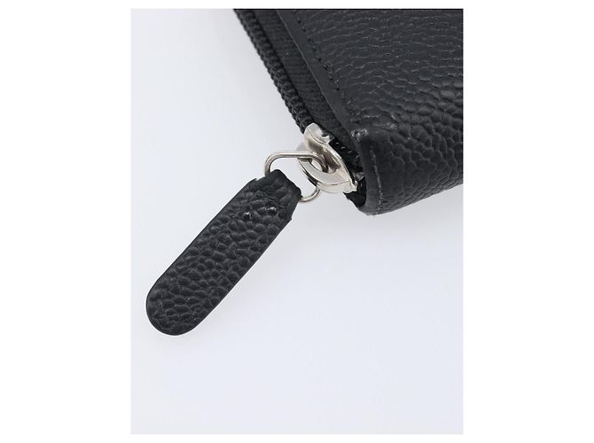 CHANEL Long Wallet Caviar Skin Black Silver CC - vista 12
