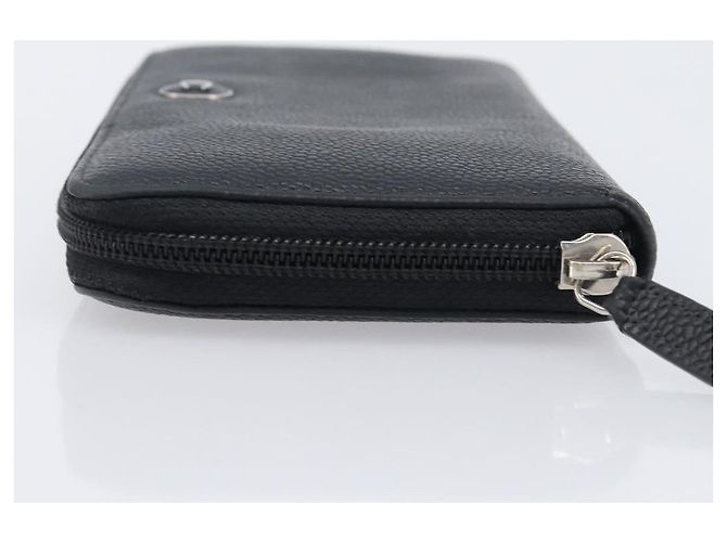 CHANEL Long Wallet Caviar Skin Black Silver CC - vista 5