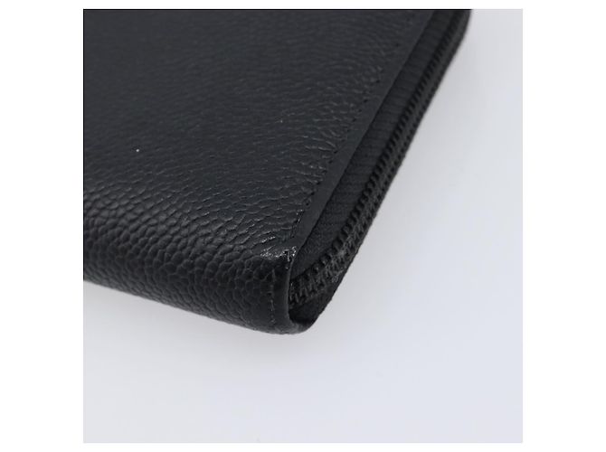 CHANEL Long Wallet Caviar Skin Black Silver CC - vista 8