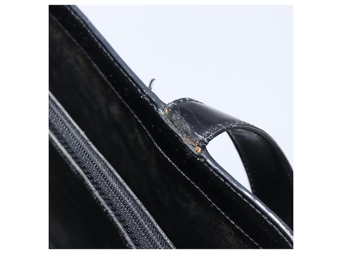 CHANEL Tote Bag Patent Leather Black Gold CC - vista 16