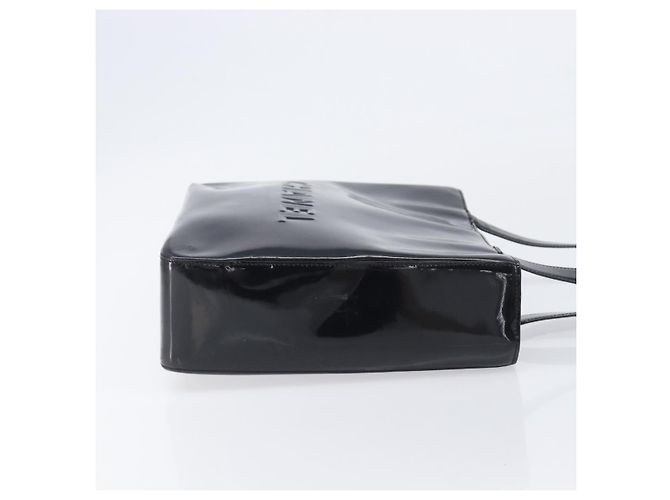 CHANEL Tote Bag Patent Leather Black Gold CC - vista 4