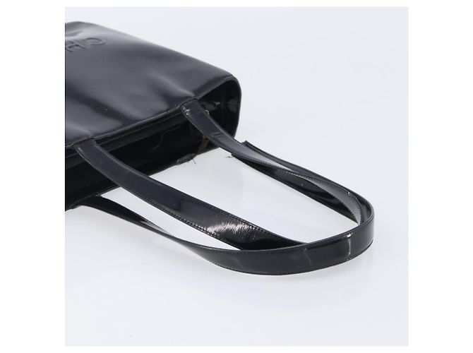 CHANEL Tote Bag Patent Leather Black Gold CC - vista 8