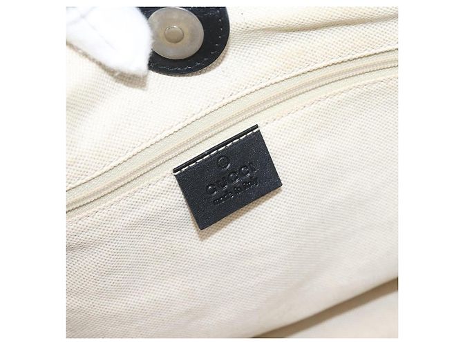 GUCCI GG Canvas Sukey Hand Bag Black Gold 211944 - vista 15