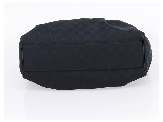 GUCCI GG Canvas Sukey Hand Bag Black Gold 211944 - vista 9
