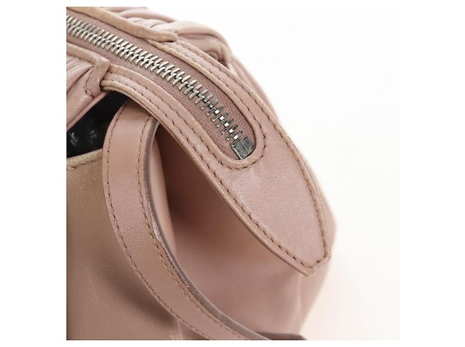 Miu Miu Matelasse Hand Bag Leather 2way Pink Silver - vista 27