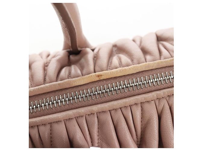 Miu Miu Matelasse Hand Bag Leather 2way Pink Silver - vista 28