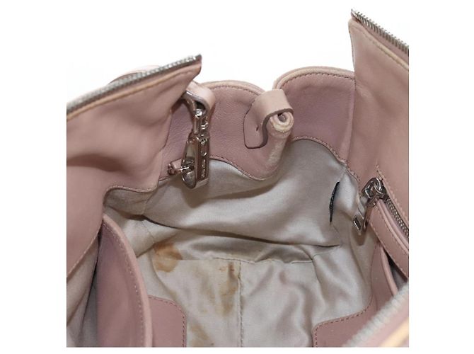 Miu Miu Matelasse Hand Bag Leather 2way Pink Silver - vista 34