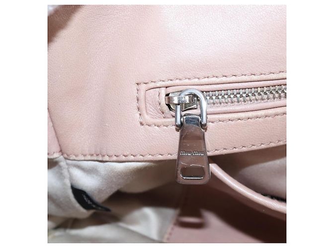 Miu Miu Matelasse Hand Bag Leather 2way Pink Silver - vista 38