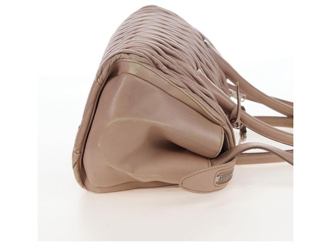 Miu Miu Matelasse Hand Bag Leather 2way Pink Silver - vista 6