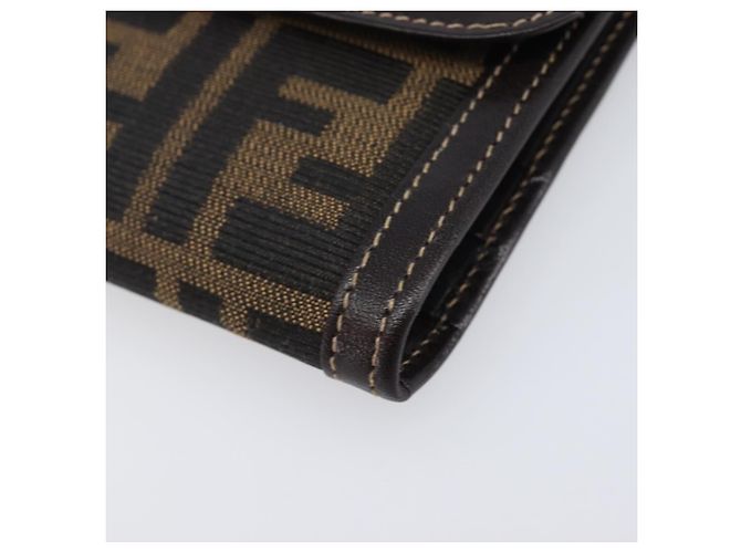 FENDI Zucca Canvas Long Wallet Brown - vista 10