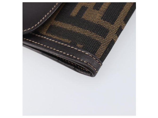 FENDI Zucca Canvas Long Wallet Brown - vista 11