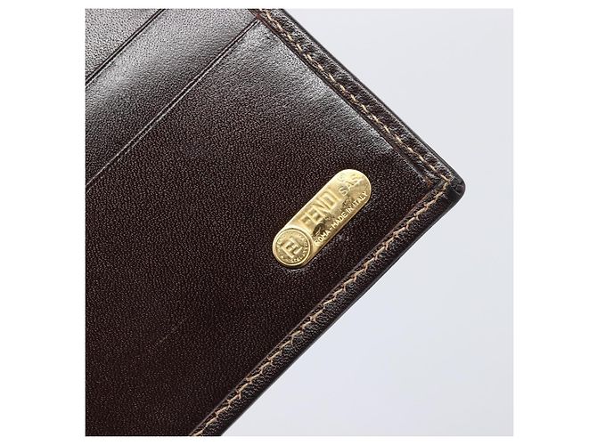 FENDI Zucca Canvas Long Wallet Brown - vista 15