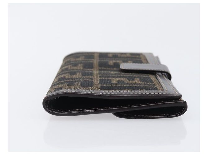 FENDI Zucca Canvas Long Wallet Brown - vista 4