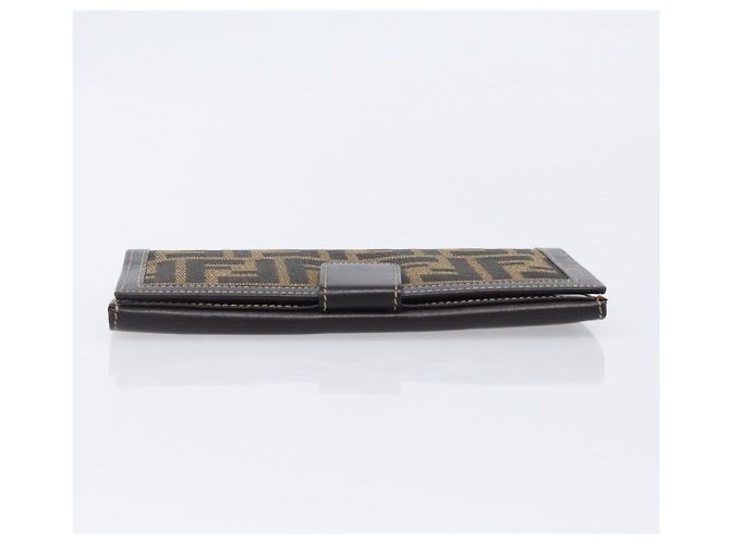 FENDI Zucca Canvas Long Wallet Brown - vista 6