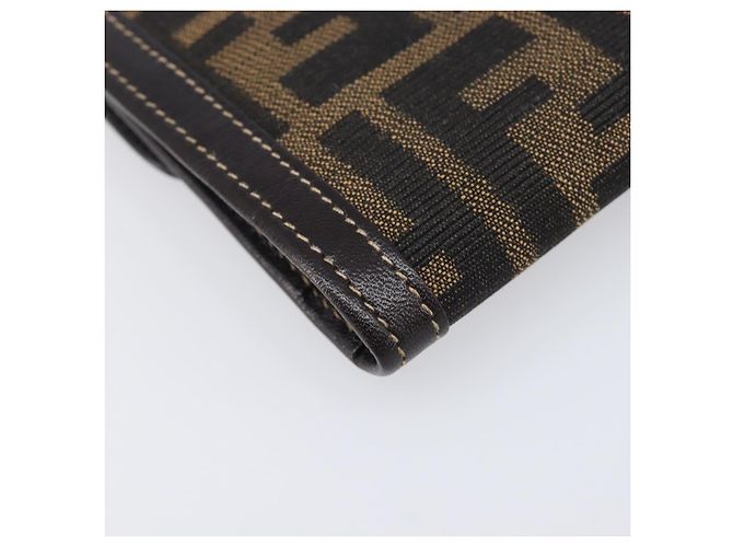 FENDI Zucca Canvas Long Wallet Brown - vista 9