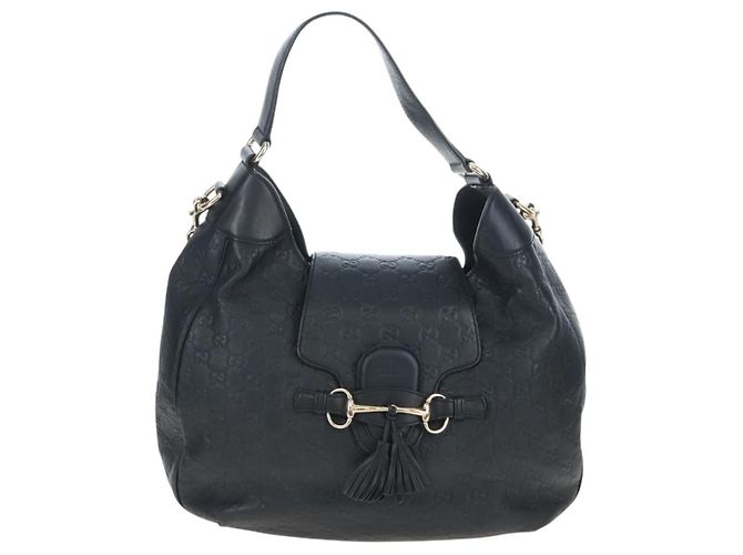GUCCI GuccissimaGG Horsebit Chain Shoulder Bag Leather 2way 322226 - vista 2