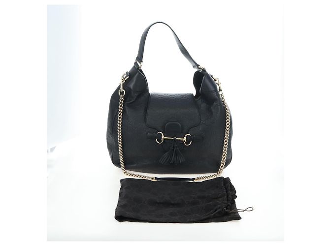 GUCCI GuccissimaGG Horsebit Chain Shoulder Bag Leather 2way 322226 - vista 31