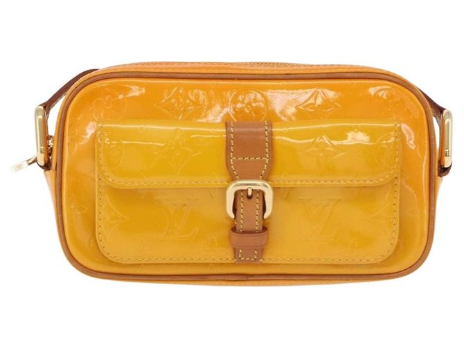 LOUIS VUITTON Monogram Vernis Christy MM Shoulder Bag Jaune M91108 - vista 13