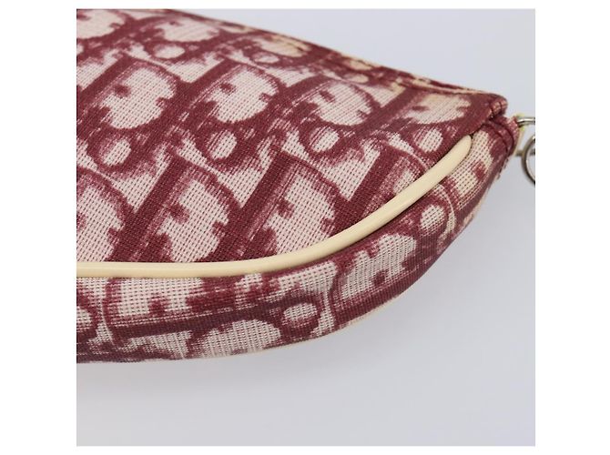 Christian Dior Trotter Canvas Saddle Pouch PVC Red Silver - vista 11