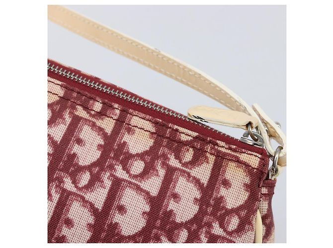 Christian Dior Trotter Canvas Saddle Pouch PVC Red Silver - vista 15