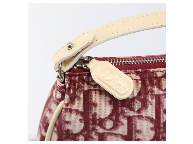 Christian Dior Trotter Canvas Saddle Pouch PVC Red Silver - vista 16