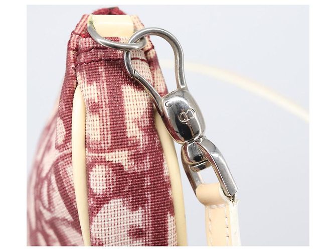 Christian Dior Trotter Canvas Saddle Pouch PVC Red Silver - vista 17