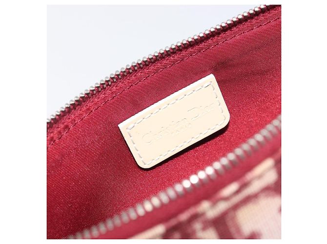 Christian Dior Trotter Canvas Saddle Pouch PVC Red Silver - vista 18