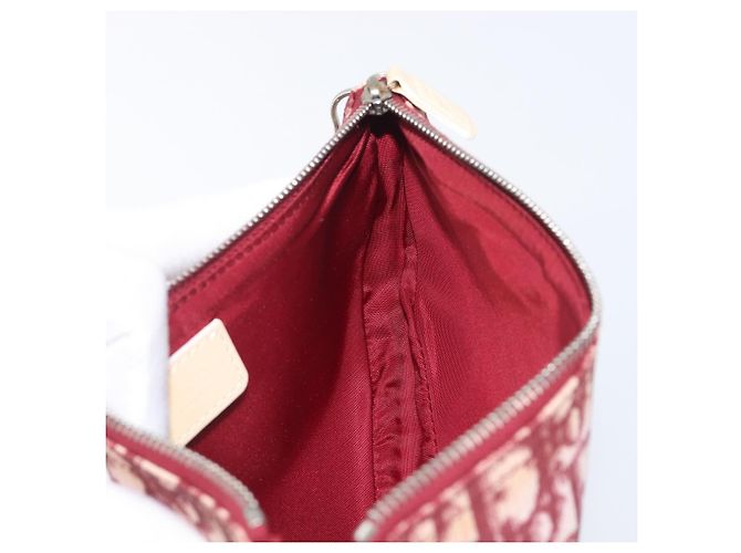 Christian Dior Trotter Canvas Saddle Pouch PVC Red Silver - vista 20