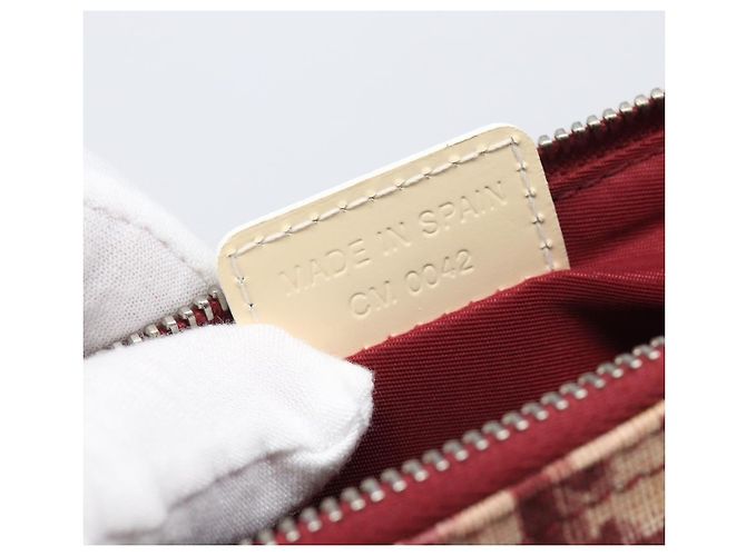 Christian Dior Trotter Canvas Saddle Pouch PVC Red Silver - vista 22