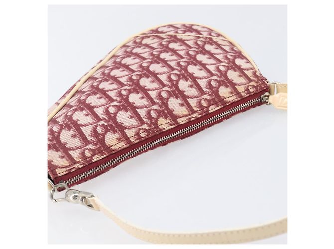 Christian Dior Trotter Canvas Saddle Pouch PVC Red Silver - vista 6
