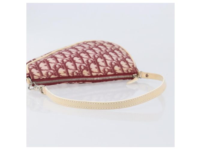 Christian Dior Trotter Canvas Saddle Pouch PVC Red Silver - vista 7