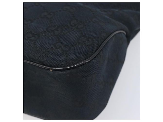 GUCCI GG Canvas Jackie Hand Bag Black Gold 145817 - vista 10
