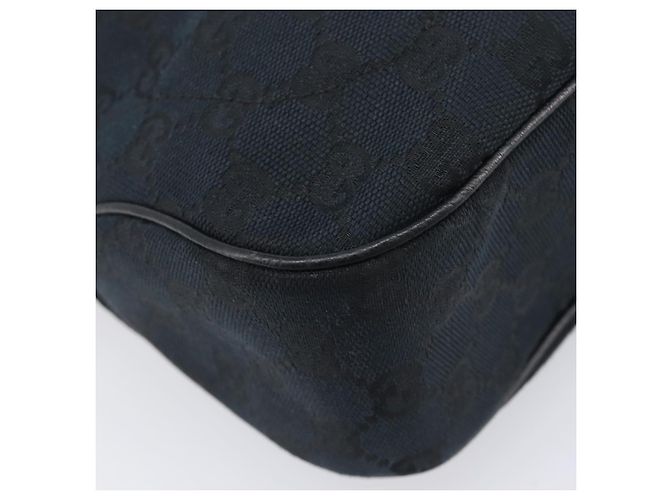 GUCCI GG Canvas Jackie Hand Bag Black Gold 145817 - vista 13