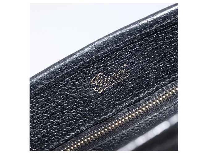 GUCCI GG Canvas Jackie Hand Bag Black Gold 145817 - vista 16