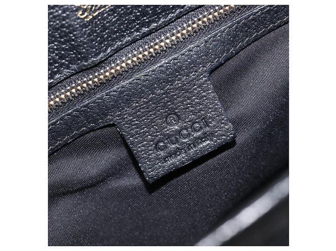 GUCCI GG Canvas Jackie Hand Bag Black Gold 145817 - vista 17