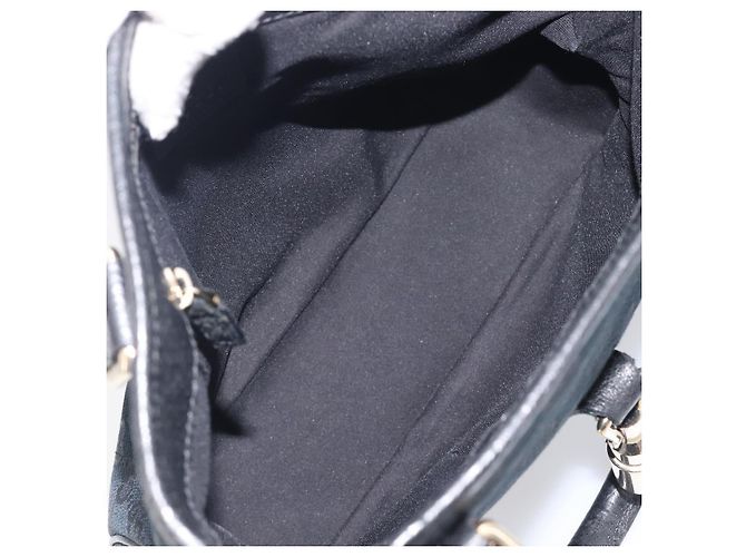 GUCCI GG Canvas Jackie Hand Bag Black Gold 145817 - vista 18