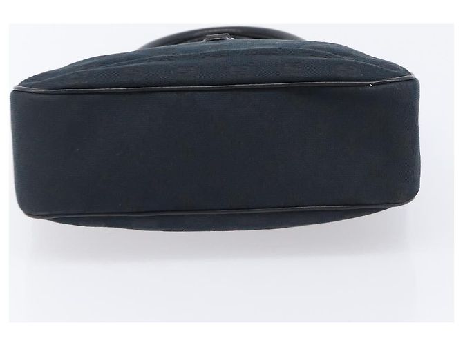 GUCCI GG Canvas Jackie Hand Bag Black Gold 145817 - vista 9