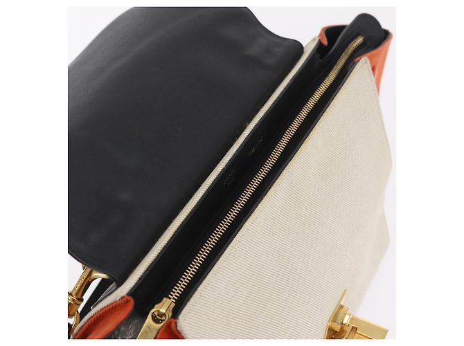 Trapèze Céline CELINE Trapeze Hand Bag Canvas 2way Orange Gold Tone - vista 20